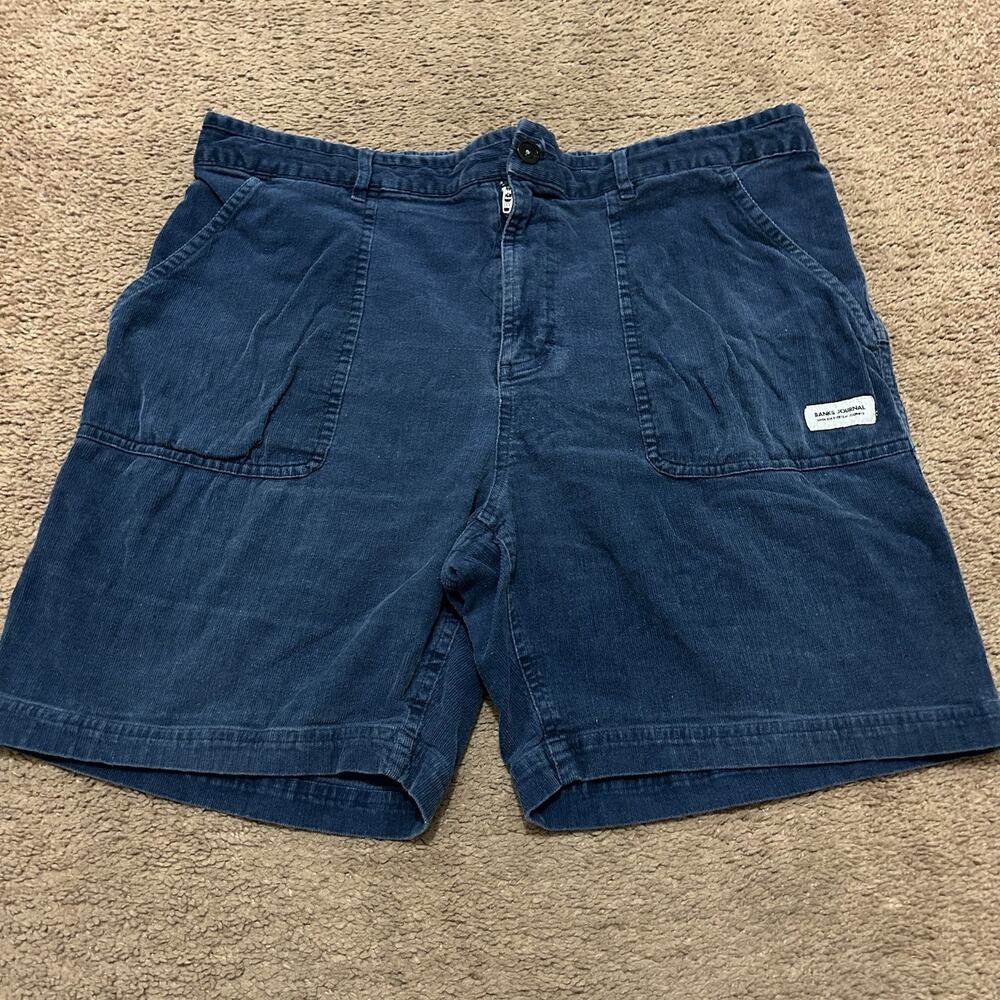 Banks Journal Shorts Mens 38 Blue Corduroy Big Bear Walkshorts Casual 7" Inseam